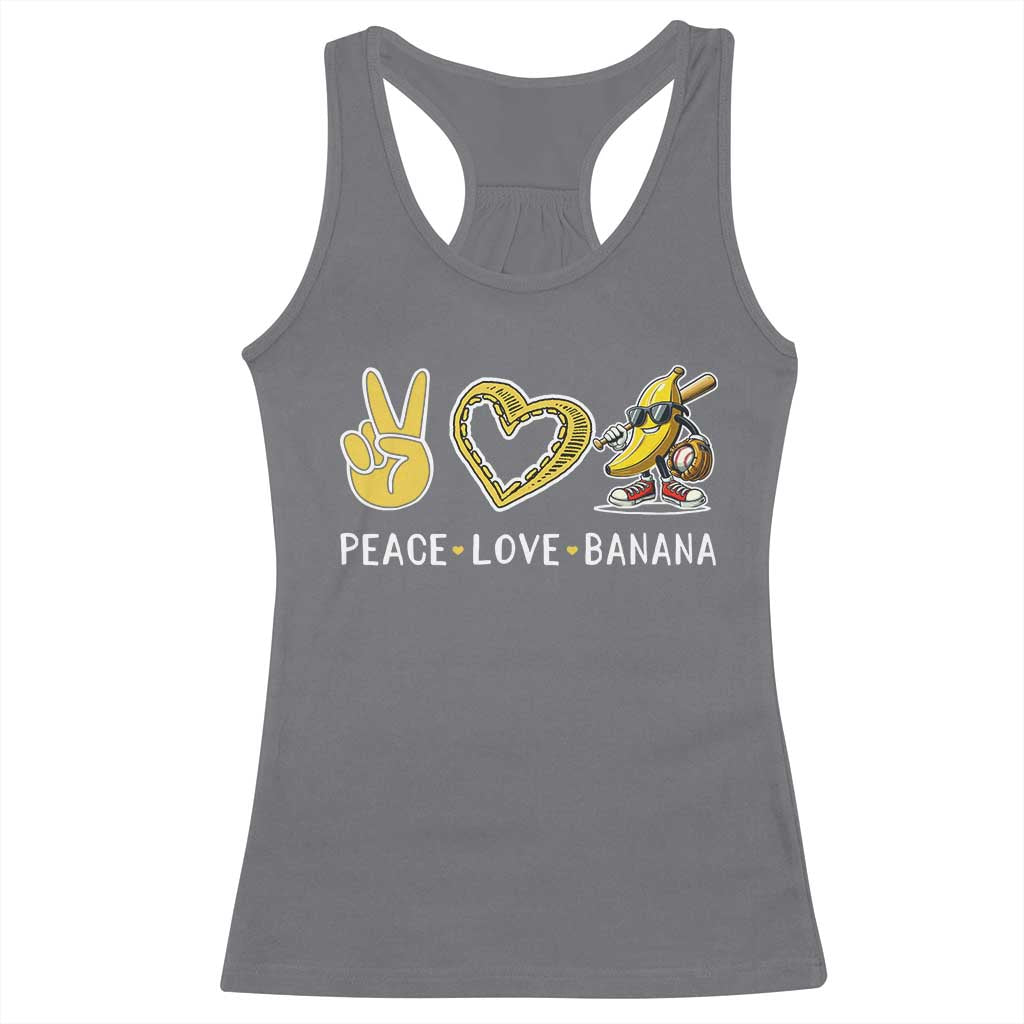 Funny Love Bananas Racerback Tank Top Cute Banana Gifts TS10 Charcoal Print Your Wear