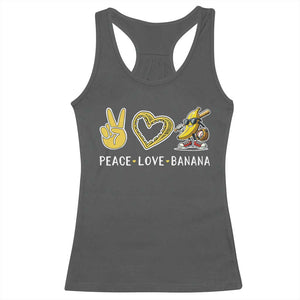 Funny Love Bananas Racerback Tank Top Cute Banana Gifts TS10 Dark Heather Print Your Wear