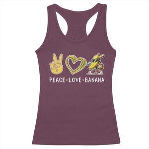 Funny Love Bananas Racerback Tank Top Cute Banana Gifts TS10 Maroon Print Your Wear