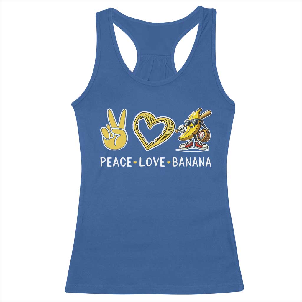Funny Love Bananas Racerback Tank Top Cute Banana Gifts TS10 Royal Blue Print Your Wear