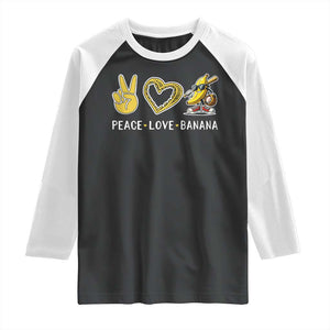 Funny Love Bananas Raglan Shirt Cute Banana Gifts TS10 Black White Print Your Wear