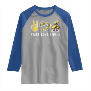 Funny Love Bananas Raglan Shirt Cute Banana Gifts TS10 Sport Gray Royal Print Your Wear
