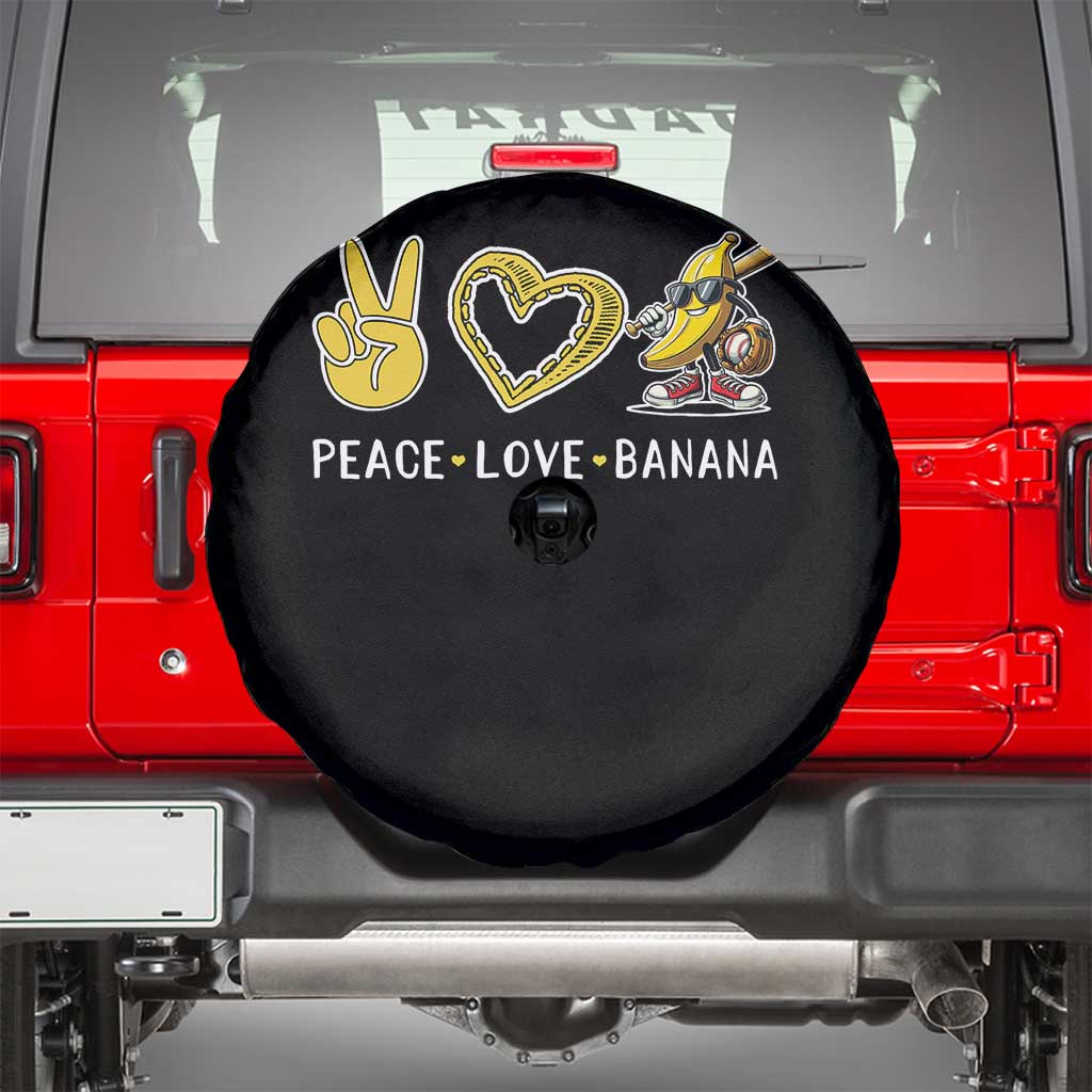 Funny Love Bananas Spare Tire Cover Cute Banana Gifts TS10 Black Print Your Wear