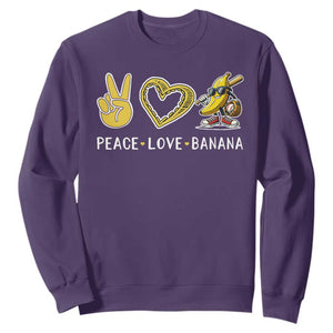 Funny Love Bananas Sweatshirt Cute Banana Gifts TS10 Purple Print Your Wear