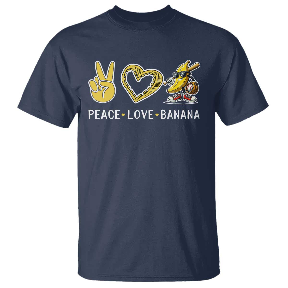 Funny Love Bananas T Shirt Cute Banana Gifts TS10 Navy Print Your Wear