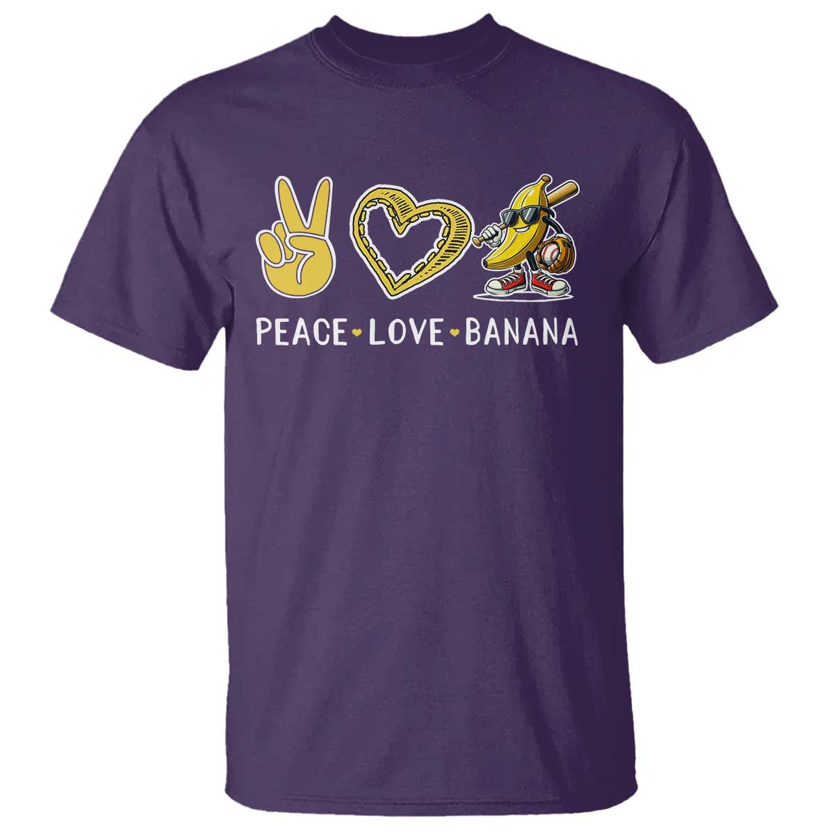 Funny Love Bananas T Shirt Cute Banana Gifts TS10 Purple Print Your Wear