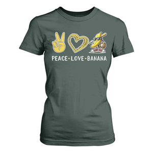 Funny Love Bananas T Shirt For Women Cute Banana Gifts TS10 Dark Forest Green Print Your Wear