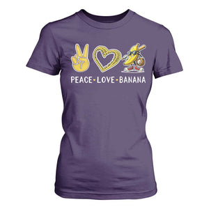 Funny Love Bananas T Shirt For Women Cute Banana Gifts TS10 Purple Print Your Wear