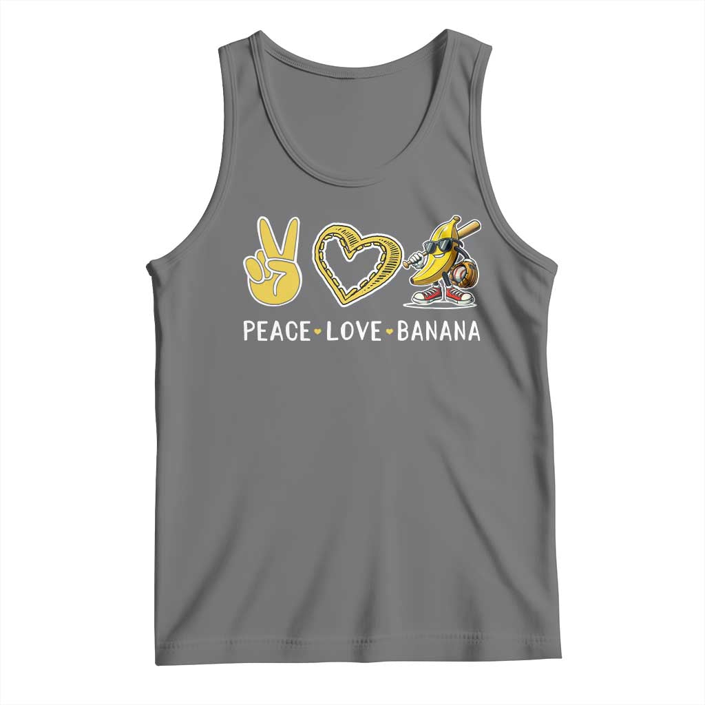 Funny Love Bananas Tank Top Cute Banana Gifts TS10 Black Heather Print Your Wear