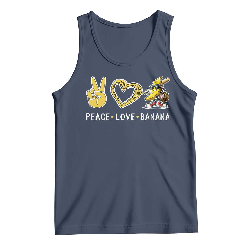 Funny Love Bananas Tank Top Cute Banana Gifts TS10 Navy Print Your Wear