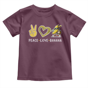Funny Love Bananas Toddler T Shirt Cute Banana Gifts TS10 Maroon Print Your Wear