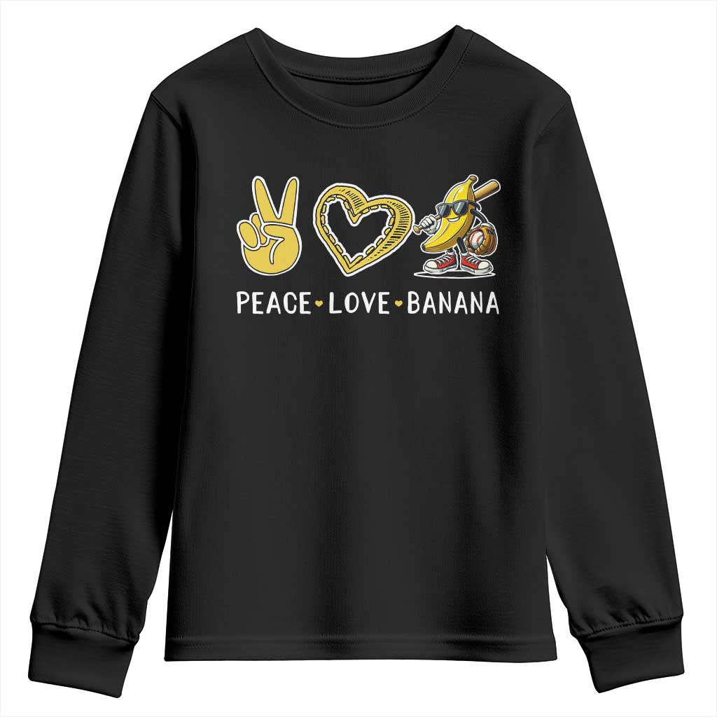 Funny Love Bananas Youth Sweatshirt Cute Banana Gifts TS10 Black Print Your Wear