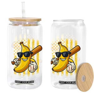 Retro Bananas Glass Can Vintage American Flag Banana Lover TS10 Print Your Wear
