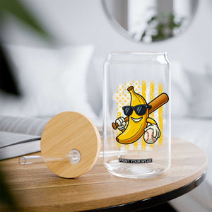 Retro Bananas Glass Can Vintage American Flag Banana Lover TS10 Print Your Wear