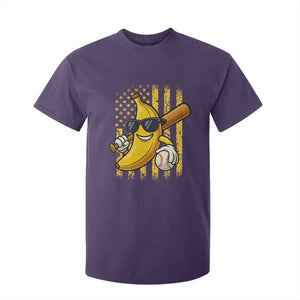 Retro Bananas T Shirt For Kid Vintage American Flag Banana Lover TS10 Purple Print Your Wear
