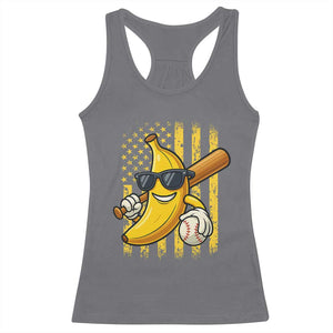 Retro Bananas Racerback Tank Top Vintage American Flag Banana Lover TS10 Charcoal Print Your Wear