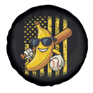 Retro Bananas Spare Tire Cover Vintage American Flag Banana Lover TS10 Print Your Wear