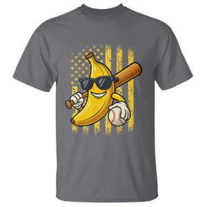 Retro Bananas T Shirt Vintage American Flag Banana Lover TS10 Charcoal Print Your Wear
