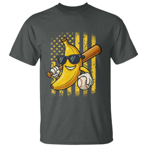Retro Bananas T Shirt Vintage American Flag Banana Lover TS10 Dark Heather Print Your Wear