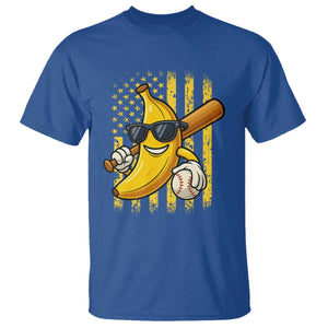 Retro Bananas T Shirt Vintage American Flag Banana Lover TS10 Royal Blue Print Your Wear