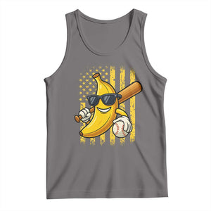 Retro Bananas Tank Top Vintage American Flag Banana Lover TS10 Deep Heather Print Your Wear
