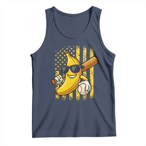 Retro Bananas Tank Top Vintage American Flag Banana Lover TS10 Navy Print Your Wear