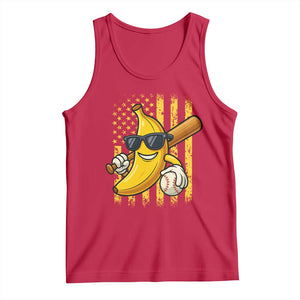Retro Bananas Tank Top Vintage American Flag Banana Lover TS10 Red Print Your Wear