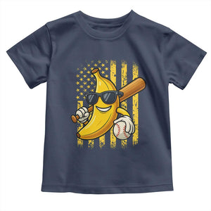 Retro Bananas Toddler T Shirt Vintage American Flag Banana Lover TS10 Navy Print Your Wear