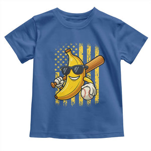 Retro Bananas Toddler T Shirt Vintage American Flag Banana Lover TS10 Royal Blue Print Your Wear
