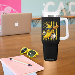 Retro Bananas Tumbler With Handle Vintage American Flag Banana Lover TS10 Print Your Wear
