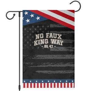 Snarky No Kings In America Garden Flag No Faux King Way 86 47 Vintage Retro TS10 Distressed Black Blue Print Your Wear