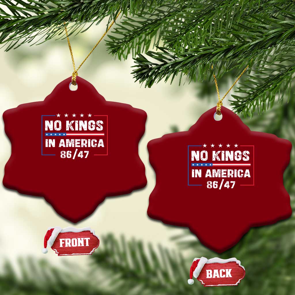 No Kings in America Ceramic Ornament 86 47 Impeach 47 TS10 Print Your Wear
