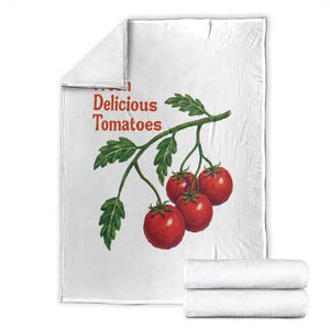 Subtle FDT Throw Blanket Fresh Delicious Tomatoes Retro Tomato Vine Graphic Political Humor