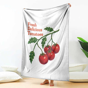 Subtle FDT Throw Blanket Fresh Delicious Tomatoes Retro Tomato Vine Graphic Political Humor