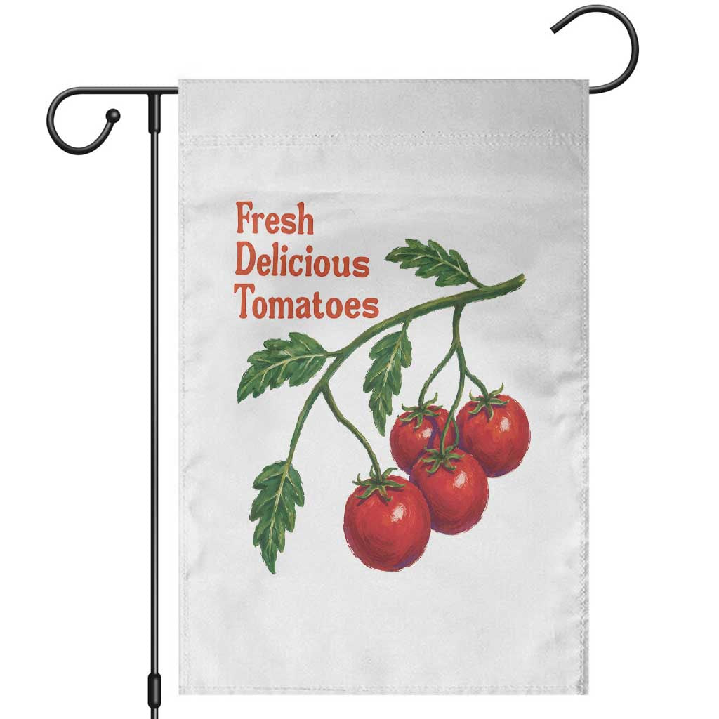 Subtle FDT Garden Flag Fresh Delicious Tomatoes Retro Tomato Vine Graphic Political Humor TS10 White Print Your Wear