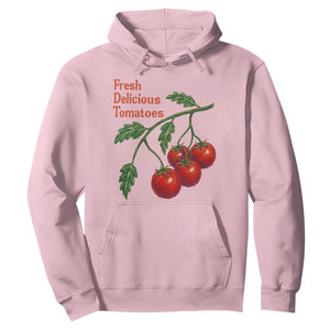 Subtle FDT Hoodie Fresh Delicious Tomatoes Retro Tomato Vine Graphic Political Humor