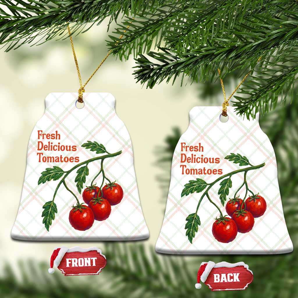 Subtle FDT Ceramic Ornament Fresh Delicious Tomatoes Retro Tomato Vine Graphic Political Humor TS10 Print Your Wear