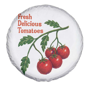 Subtle FDT Spare Tire Cover Fresh Delicious Tomatoes Retro Tomato Vine Graphic Political Humor