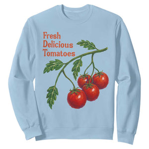 Subtle FDT Sweatshirt Fresh Delicious Tomatoes Retro Tomato Vine Graphic Political Humor