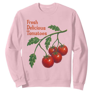 Subtle FDT Sweatshirt Fresh Delicious Tomatoes Retro Tomato Vine Graphic Political Humor