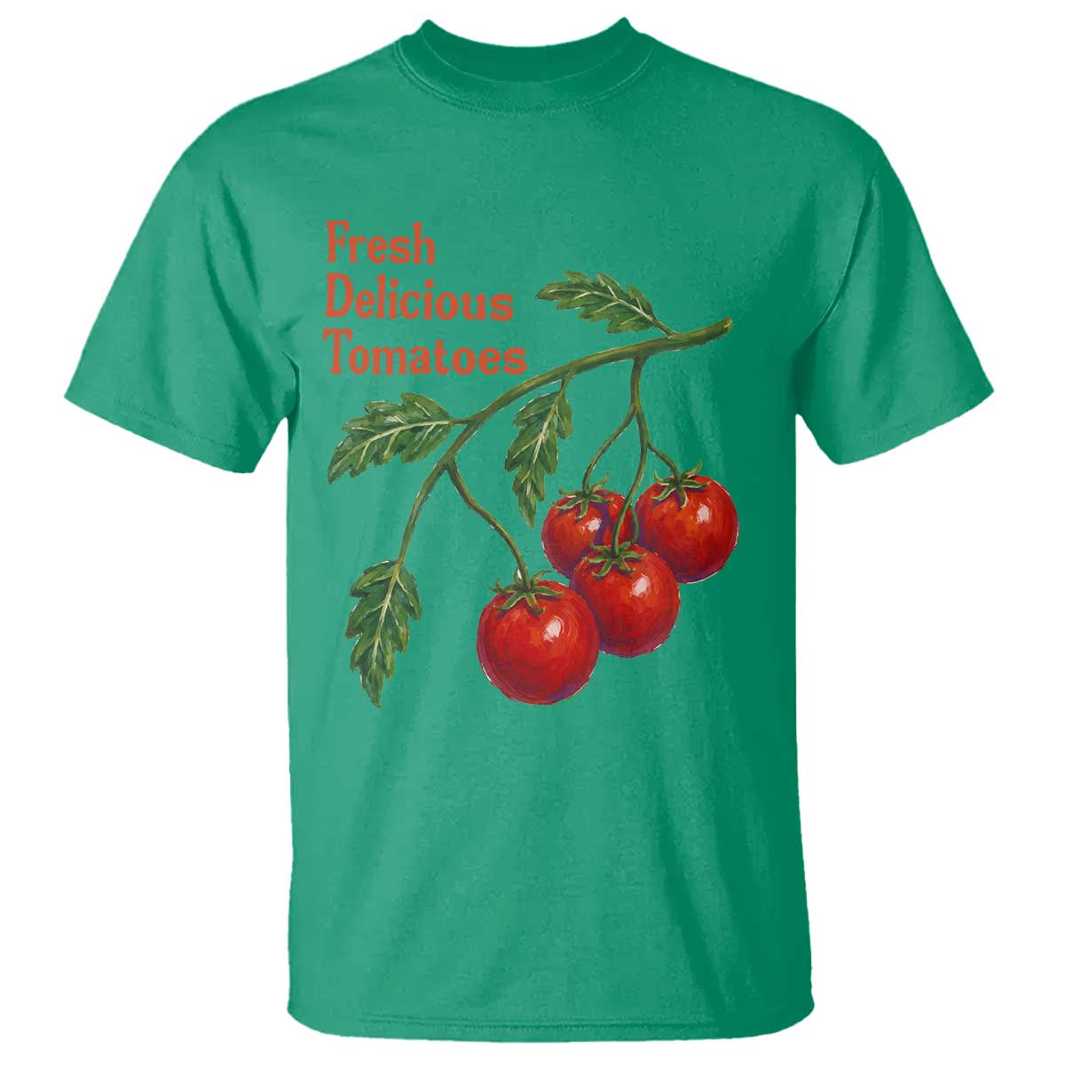 Subtle FDT T Shirt Fresh Delicious Tomatoes Retro Tomato Vine Graphic Political Humor TS10 Irish Green Print Your Wear