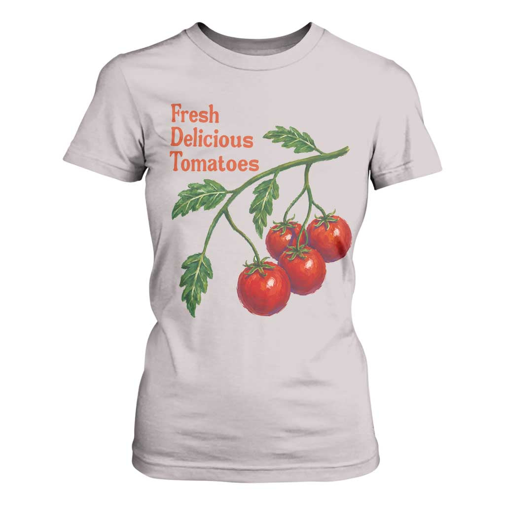 Subtle FDT T Shirt For Women Fresh Delicious Tomatoes Retro Tomato Vine Graphic Political Humor