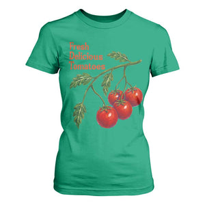 Subtle FDT T Shirt For Women Fresh Delicious Tomatoes Retro Tomato Vine Graphic Political Humor