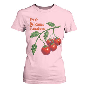 Subtle FDT T Shirt For Women Fresh Delicious Tomatoes Retro Tomato Vine Graphic Political Humor
