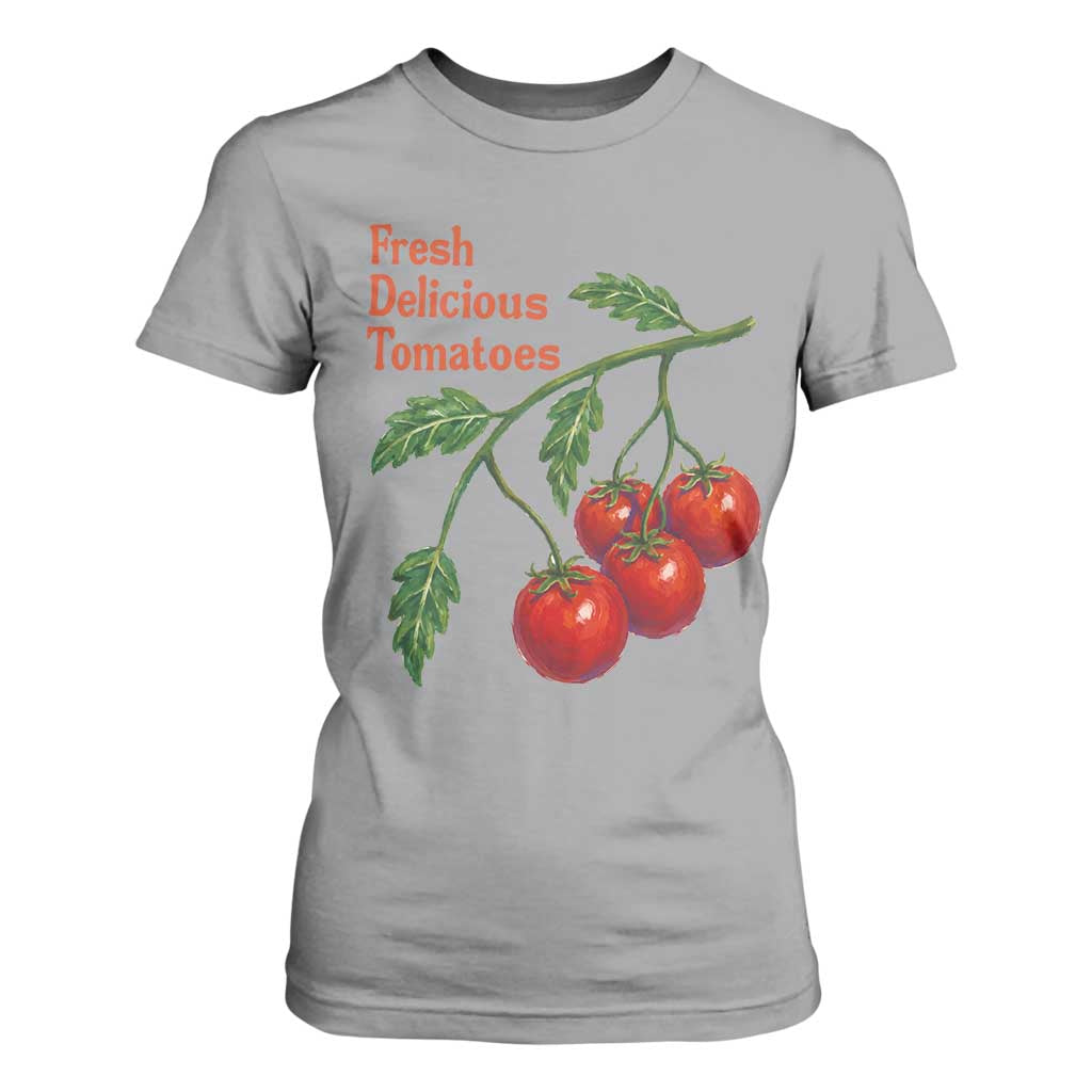 Subtle FDT T Shirt For Women Fresh Delicious Tomatoes Retro Tomato Vine Graphic Political Humor