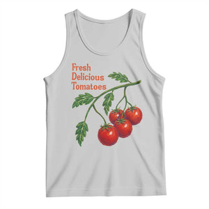 Subtle FDT Tank Top Fresh Delicious Tomatoes Retro Tomato Vine Graphic Political Humor
