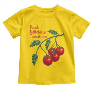 Subtle FDT Toddler T Shirt Fresh Delicious Tomatoes Retro Tomato Vine Graphic Political Humor