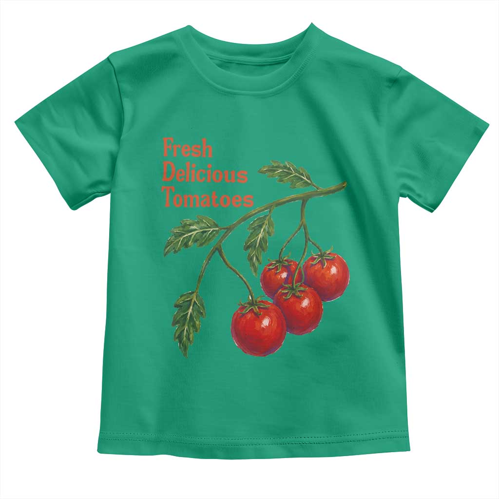 Subtle FDT Toddler T Shirt Fresh Delicious Tomatoes Retro Tomato Vine Graphic Political Humor