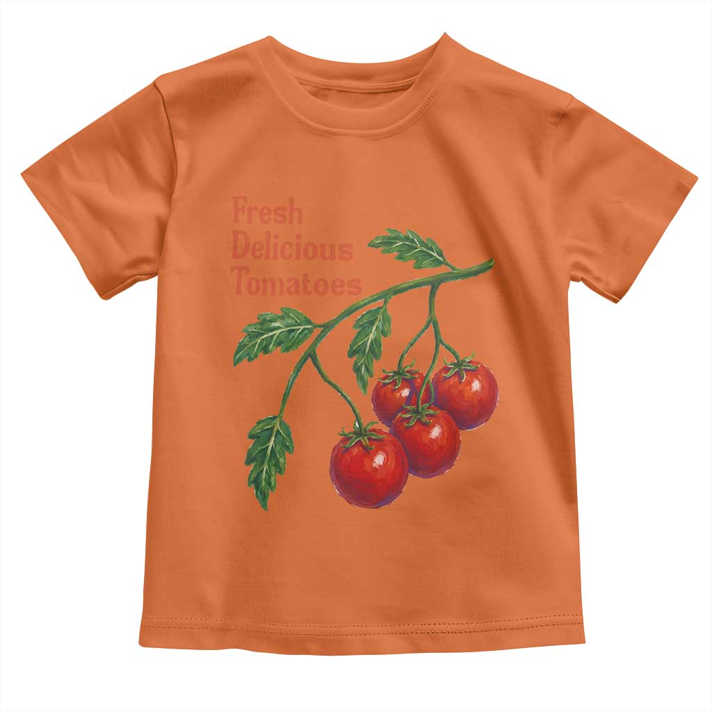 Subtle FDT Toddler T Shirt Fresh Delicious Tomatoes Retro Tomato Vine Graphic Political Humor