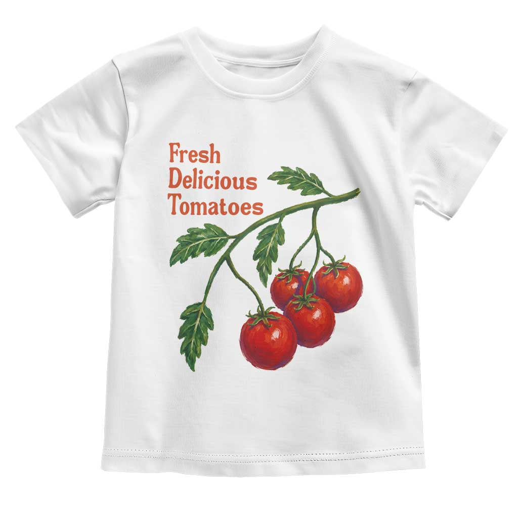 Subtle FDT Toddler T Shirt Fresh Delicious Tomatoes Retro Tomato Vine Graphic Political Humor